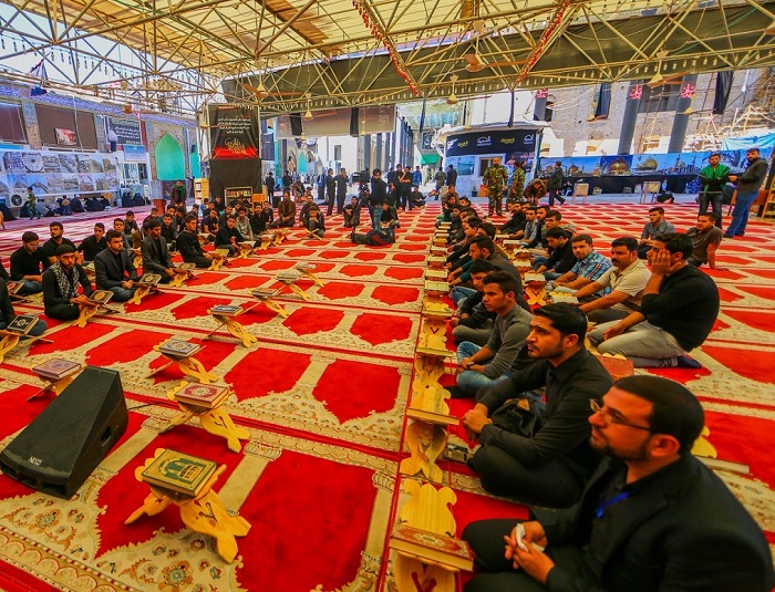 بالصور : إقامة أول محفل قرآني طلابي في صحن الإمامين العسكريين