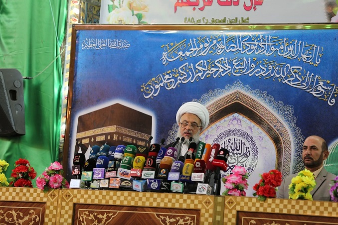 المرجعية العليا  تصف رجال القوات العراقية التي تقاتل الدواعش بـ(رجال صدقوا ما عاهدوا الله عليه) وتدعو لبدء صفحة جديدة بالعراق