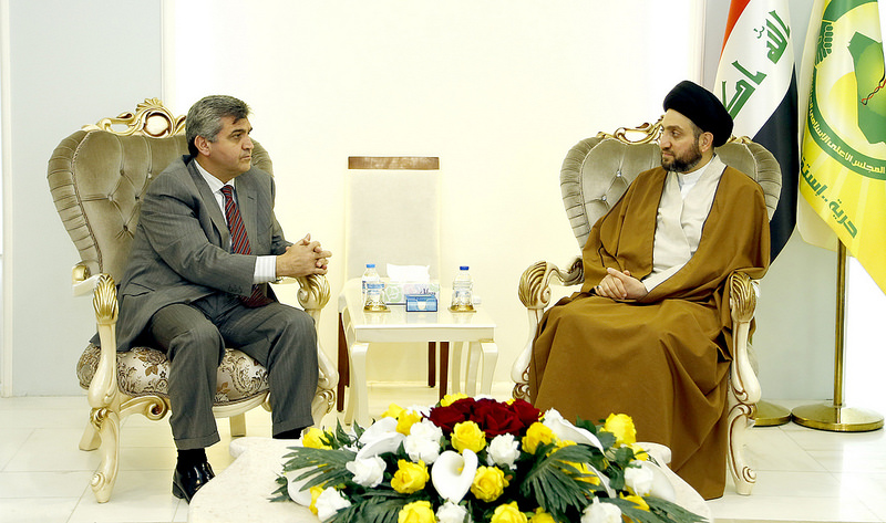 السيد عمار الحكيم يستقبل السفير التركي ببغداد ويطالب بسحب القوات التركية  من العراق دون شروط