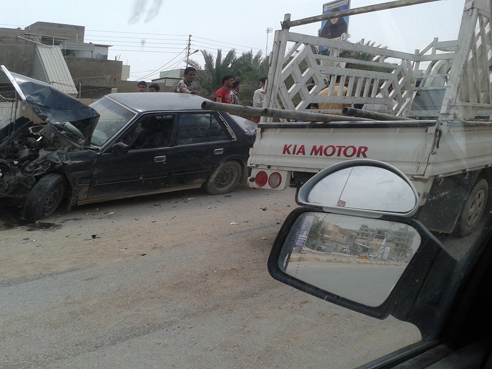 حادث مروري وسط كربلاء +صورة