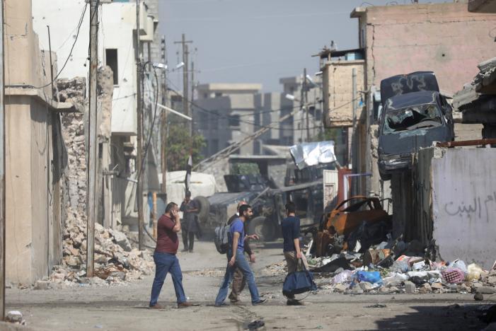 مكافحة الارهاب تحرر حي الرفاعي في ايمن الموصل بالكامل