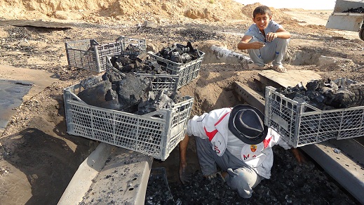 وكالة نون تنشر بالصور كيفية انتاج الفحم في قضاء الشرقاط بصلاح الدين