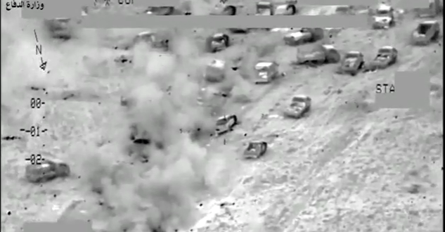 قصف جوي عنيف يستهدف رتلاً لشخصيات مهمة بـ"داعش" في محيط الموصل