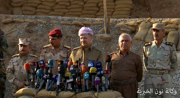 البارزاني يعلن تطهير 200 كم في المرحلة الاولى من معركة الموصل