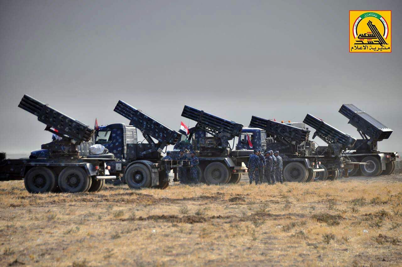 بالصور: راجمات الشرطة الاتحادية تدك اوكار داعش في الموصل