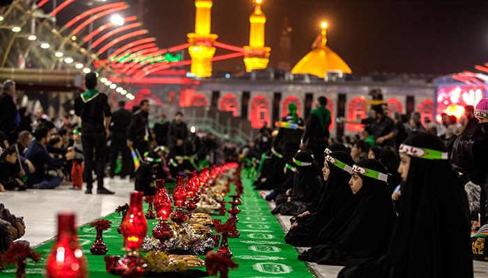 كربلاء:منطقة ما بين الحرمين تشهد إقامة أكبر سفرة للسيدة "رقية بنت الحسين" عليهما السلام