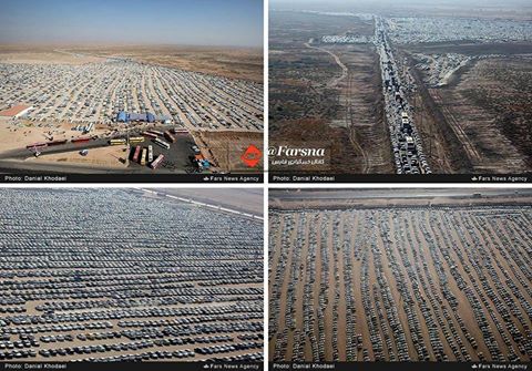 بالصور:هكذا يبدو موقف السيارات في مهران عند الحدود العراقيه الايرانيه لنقل زوار الاربعين