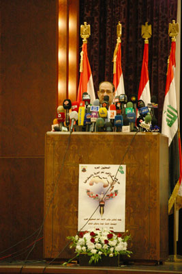 المالكي: الإعلام العراقي غير موجه ،ورئيس اتحاد الصحفيين العرب:من خلال المؤتمر سننبه الحكام بمخاطر العبث بوحدة الاوطان