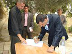 وضع الحجر الأساس لمرآب دولي من ثلاثة طوابق في كربلاء