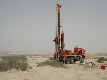 انجاز  حفر (56) بئر مائي ضمن مشروع الحزام الاخضر لمحافظة كربلاء المقدسة