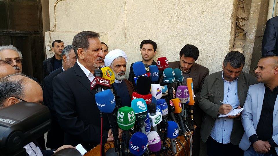 نائب رئيس الجمهورية الايراني يلتقي بالمرجع السيستاني :فتوى السيستاني ابعدت خطر الارهاب عن العراق والمنطقة