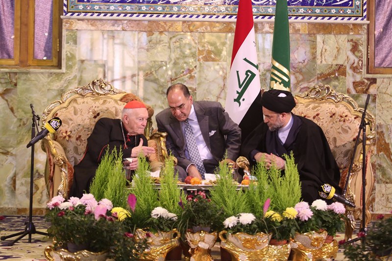 رئيس ديوان الوقف الشيعي يلتقي ممثلي الكنيسة الامريكية ويؤكد النجف الاشرف مركز العلم والمعرفة