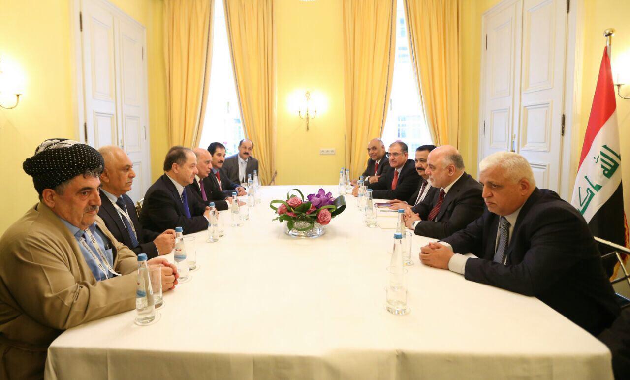 العبادي يستقبل البارزاني بمقر اقامته في ميونخ