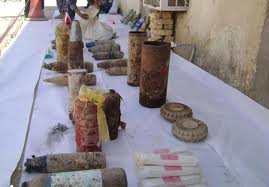 العثور على قذائف وصواريخ في منطقة باب طويريج بمركز كربلاء