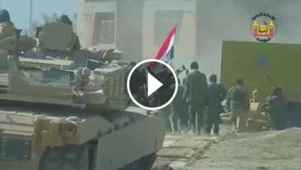 بالفيديو :لواء علي الاكبر التابع للعتبة الحسينية يحرر منطقة الدور في صلاح الدين