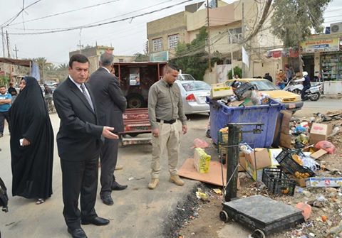 بالصور:عقيل الطريحي يوعز بحملة تنظيف في منطقة الهيابي بكربلاء
