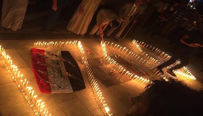 ناشطون يحييون الذكرى الثانية لجريمة سبايكر وسط كربلاء (مصور)