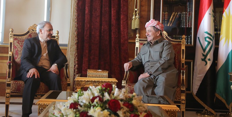 ستة شروط نقلها نائب رئيس مجلس الامن القومي اﻻيراني الى مسعود برزاني خلال زيارته اربيل