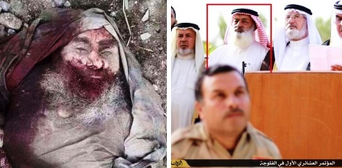 مقتل القاضي  الذي امر باعدام سمير الفيلي وسط الفلوجة +صورة