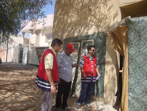 جمعية الهلال الاحمر تقوم بعملية رصد ومتابعة حملة تلقيح شلل الاطفال في كربلاء
