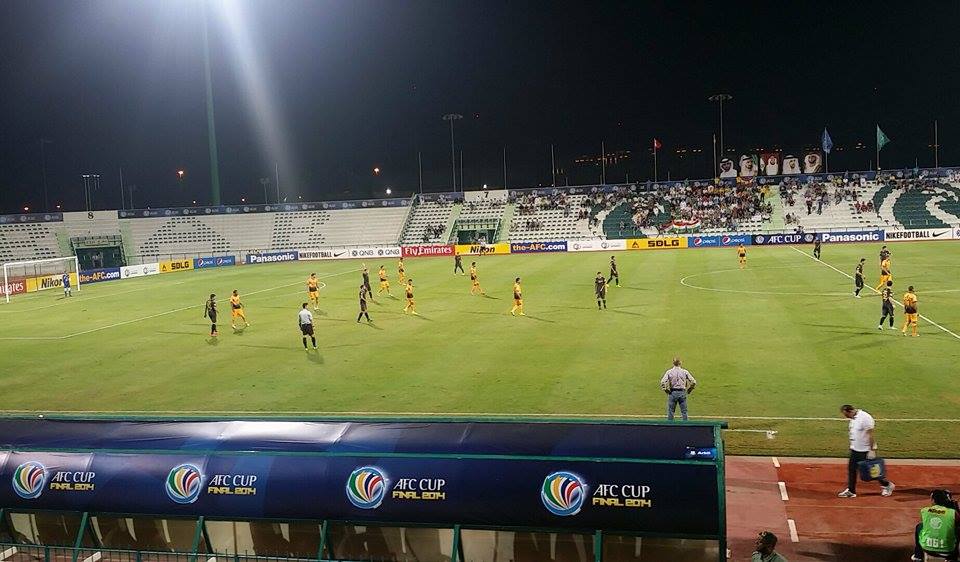 بالصور : بدون اهداف كانت نهاية  الشوط الاول لناديي اربيل العراقي والقادسية الكويتي في نهائي كأس الاتحاد الاسيوي