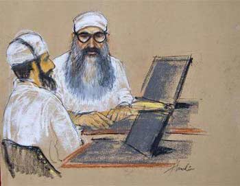 المتهم بالتخطيط لهجمات 11 سبتمبر يعترض على شكل أنفه في رسم المحكمة