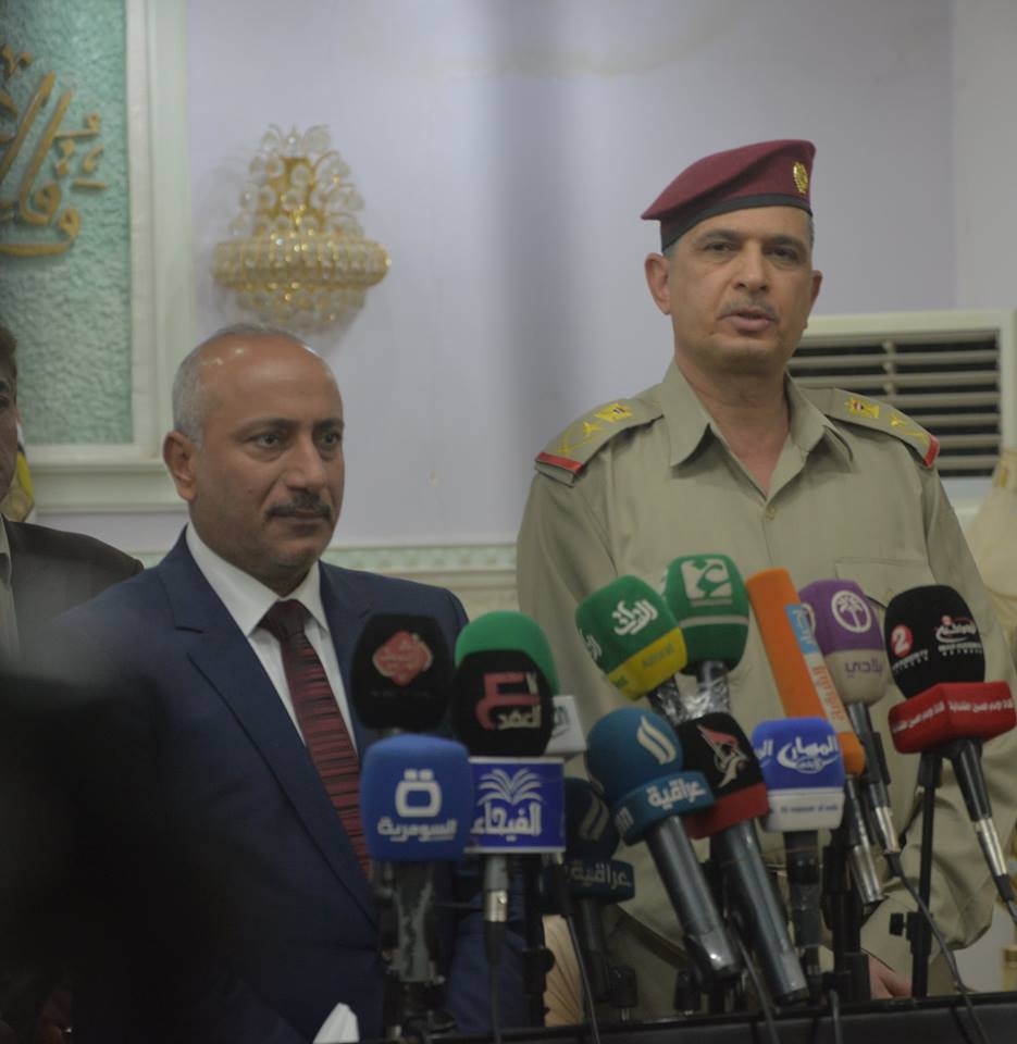 حكومة كربلاء تشيد بدور الغانمي وتعلن استلام اللواء الركن قيس عبد الكريم منصب قائد لقوات الفرات الاوسط بدلا عنه