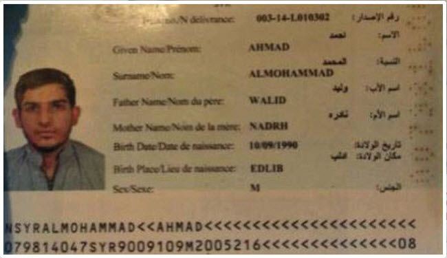 حقائق صادمة تكتشف في جواز سفر أحد الانتحاريين بهجمات باريس