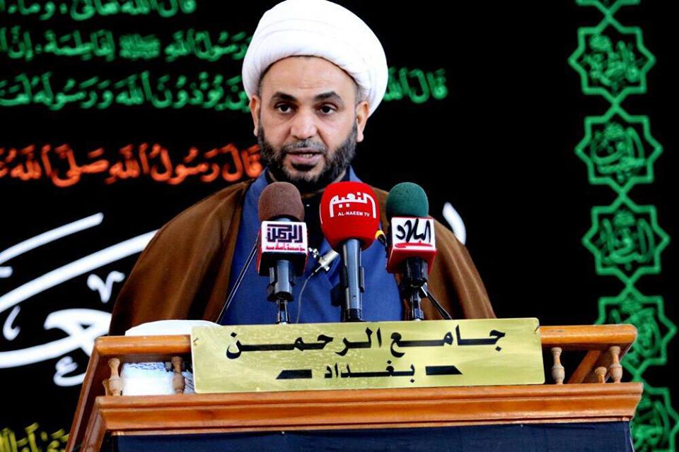خطيب جمعة بغداد يطالب الحكومة بالإفصاح عن تحرك قوات إيطالية لحماية سد الموصل ويرفض انشاء "التحالف الإسلامي" على اسس طائفية