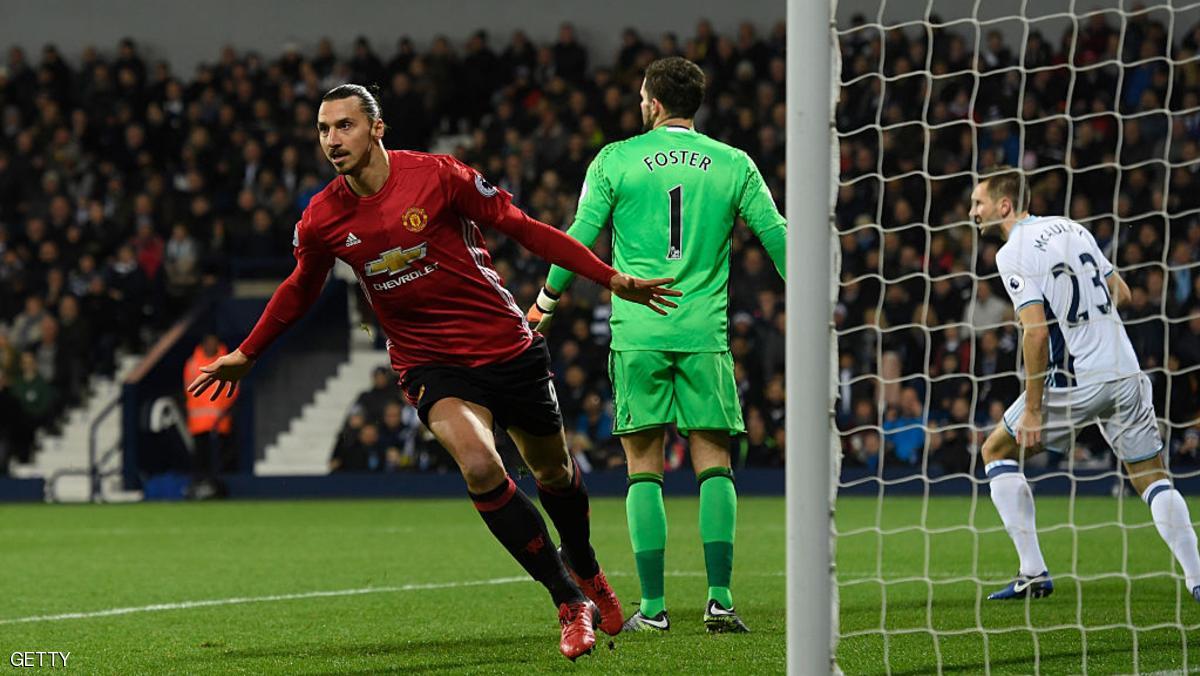 إبرا يقود مان يونايتد لتخطي وست بروميتش