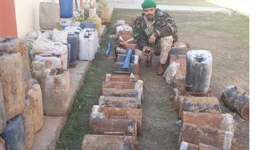 تفكيك اكثر من 25 عبوة ناسفة في منطقة الرصاصي جنوب تكريت