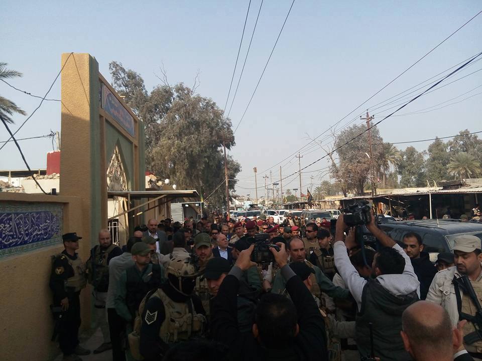 العبادي يصل ديالى ويشيد بالقوات الأمنية لاعتقالها منفذي هجمات المقدادية