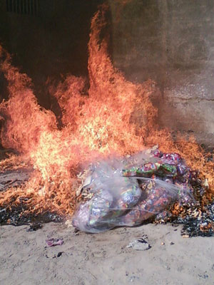 صحة كربلاء: اتلاف (13000) كيس مادة الجبس لعدم صلاحيتها للاستهلاك البشري