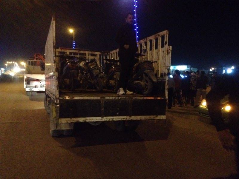 بالصور :حمله لحجز الدراجات والستوتات والسيارات الغير مرقمه في كربلاء
