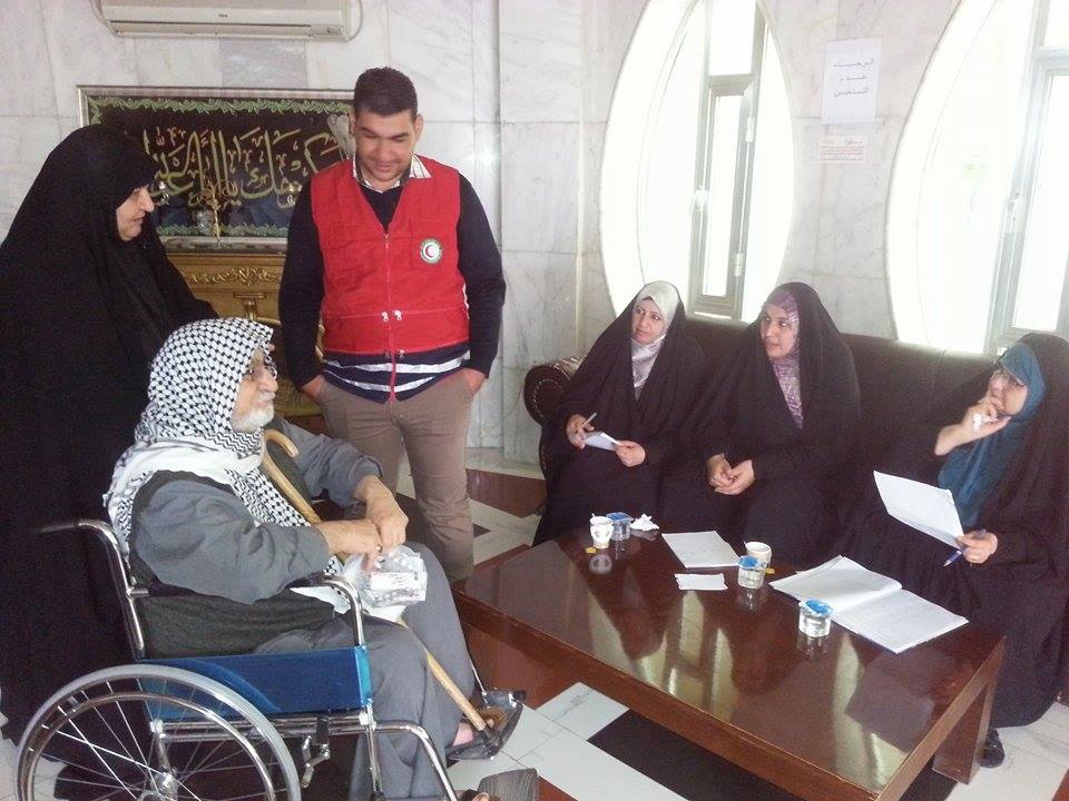 كربلاء:جمعية الهلال الاحمر العراقي تقوم بمسح للعوائل النازحة