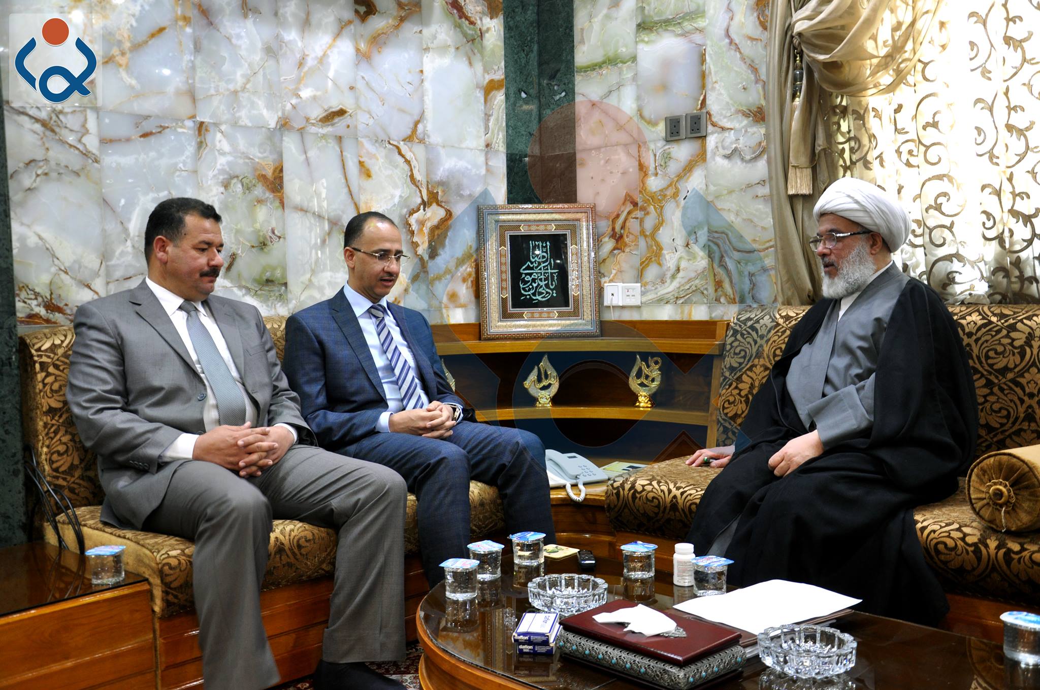 رئيس مجلس صلاح الدين يلتقي بالشيخ الكربلائي ويطالب بلقاء المرجع السيستاني بالنجف الاشرف (مصور)