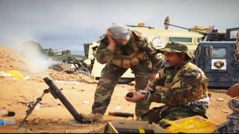 شاهد بالصور :لواء علي الاكبر يقاتل الدواعش في بيجي