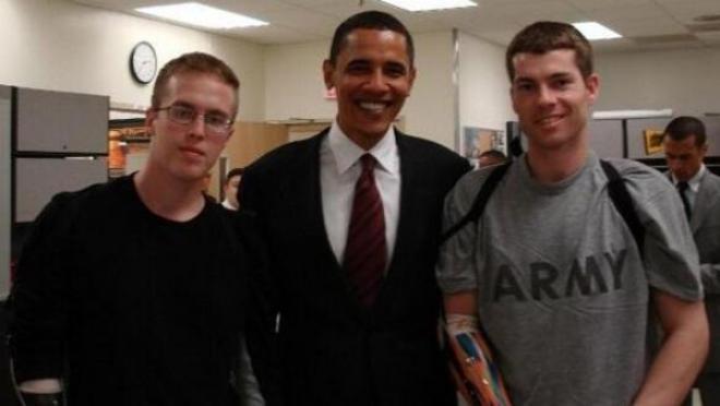 جندي امريكي لاوباما :انا لم أفقد يدي في بغداد لتتمكن أنت من الجلوس على مؤخرتك وتشاهد العراق يسقط