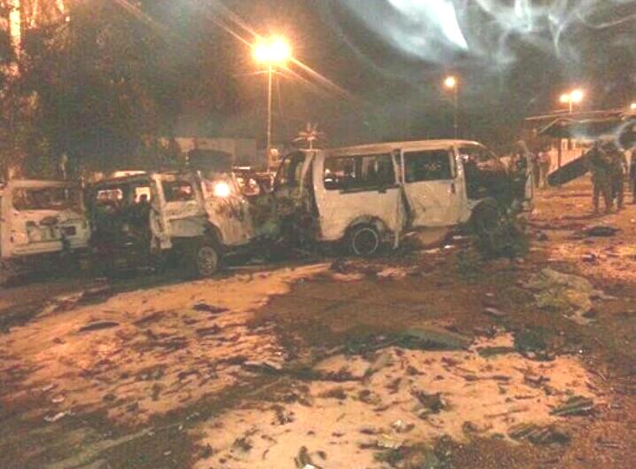 صورة اولية للانفجار الذي وقع في الكاظمية مساء الخميس