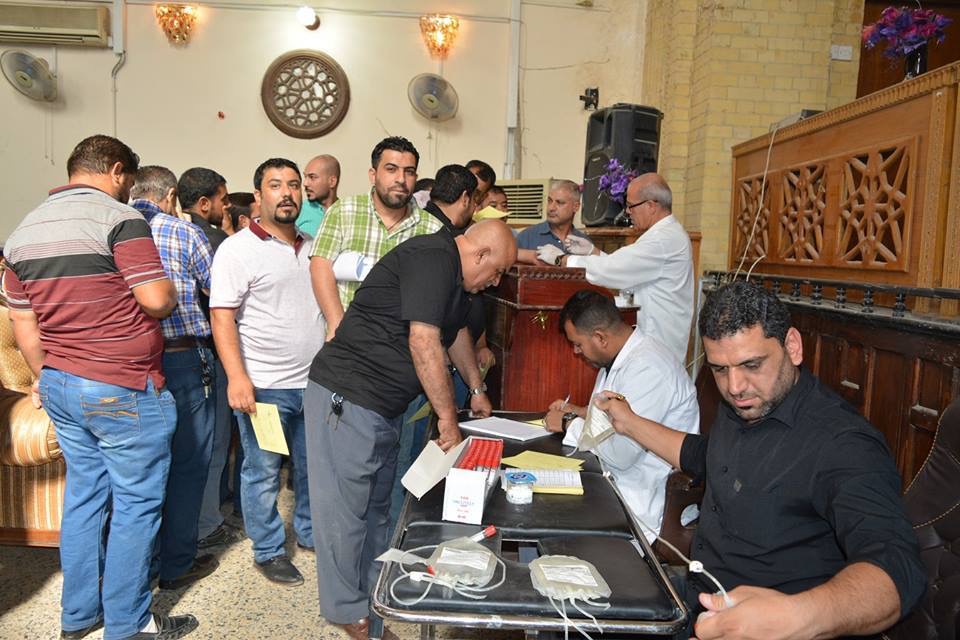 الوقف الشيعي ينظم حملة وطنية كبيرة للتبرع بالدم دعما للقوات الأمنية والحشد الشعبي