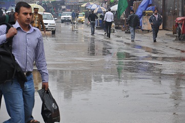 هطول امطار كثيفة في كربلاء تشكف زيف مقاولي البنى التحتية