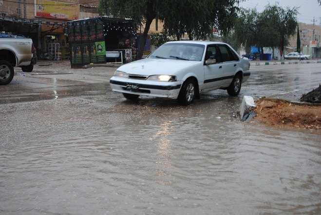 صور من كربلاء صباح الثلاثاء اثناء المطر