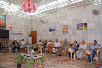 الكادر الفني والهندسي المتقدم  في شركة الفاو يتفقد المشاريع العمرانية في العتبة الحسينية المقدسة