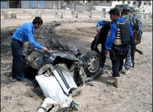 مقتل اربعة اميركيين وايطالي وستة عراقيين في انفجار في مدينة الصدر