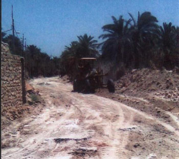 تنفيذ العمل بمشروع طريق المالح في قضاء عين التمر بمحافظة كربلاء