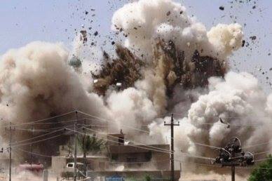 بالصور:داعش تفجر أقدم مسجد في الانبار قرب البغدادي