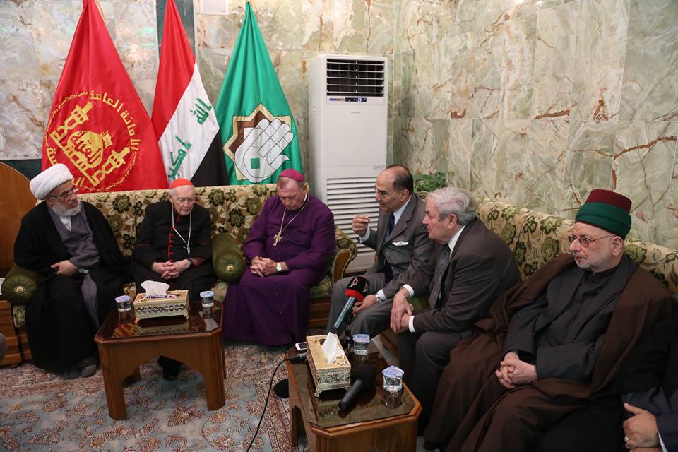 بالصور:ممثل المرجع السيستاني يلتقي الأساقفة الكاثوليك والأنجيلكان ويدعو لتفعيل المشتركات بين الاديان