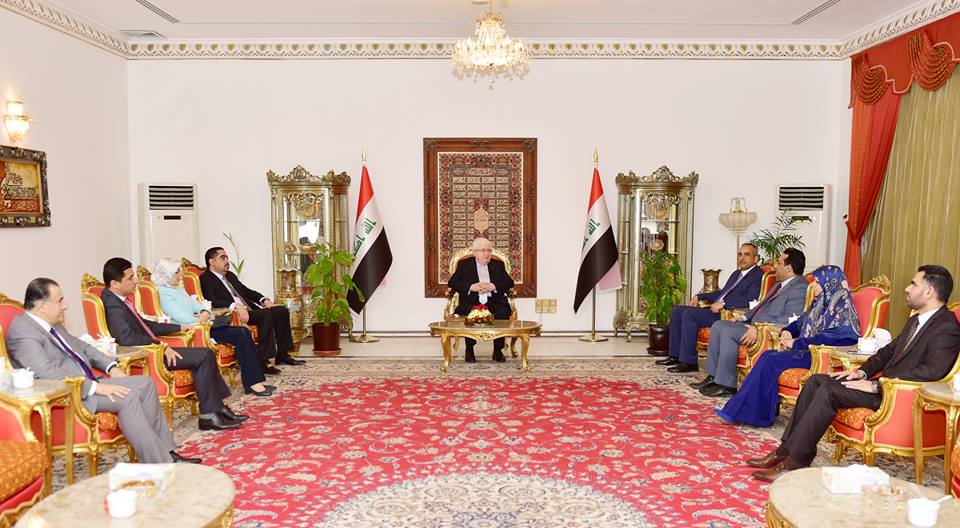 معصوم لوفد من النواب المعتصمين: حريصون على مواصلة الجهود للوصول للحلول الممكنة