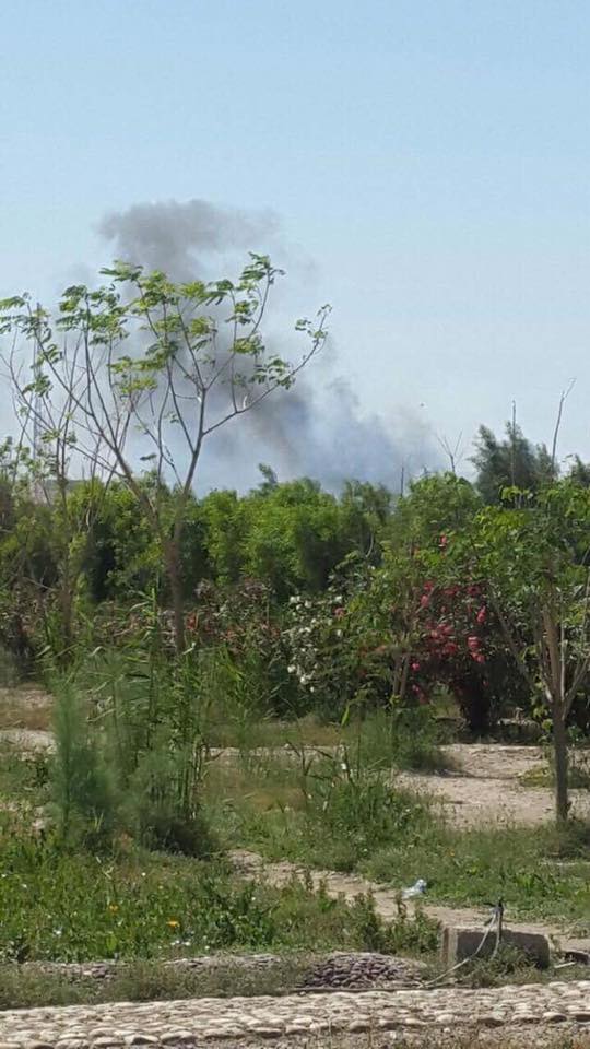 نشوب حريق في احد مستودعات فرقة الرد السريع بمطار بغداد