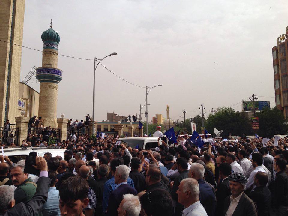 بالصور.. نقل جثمان نوشيروان مصطفى الى تل زرگته